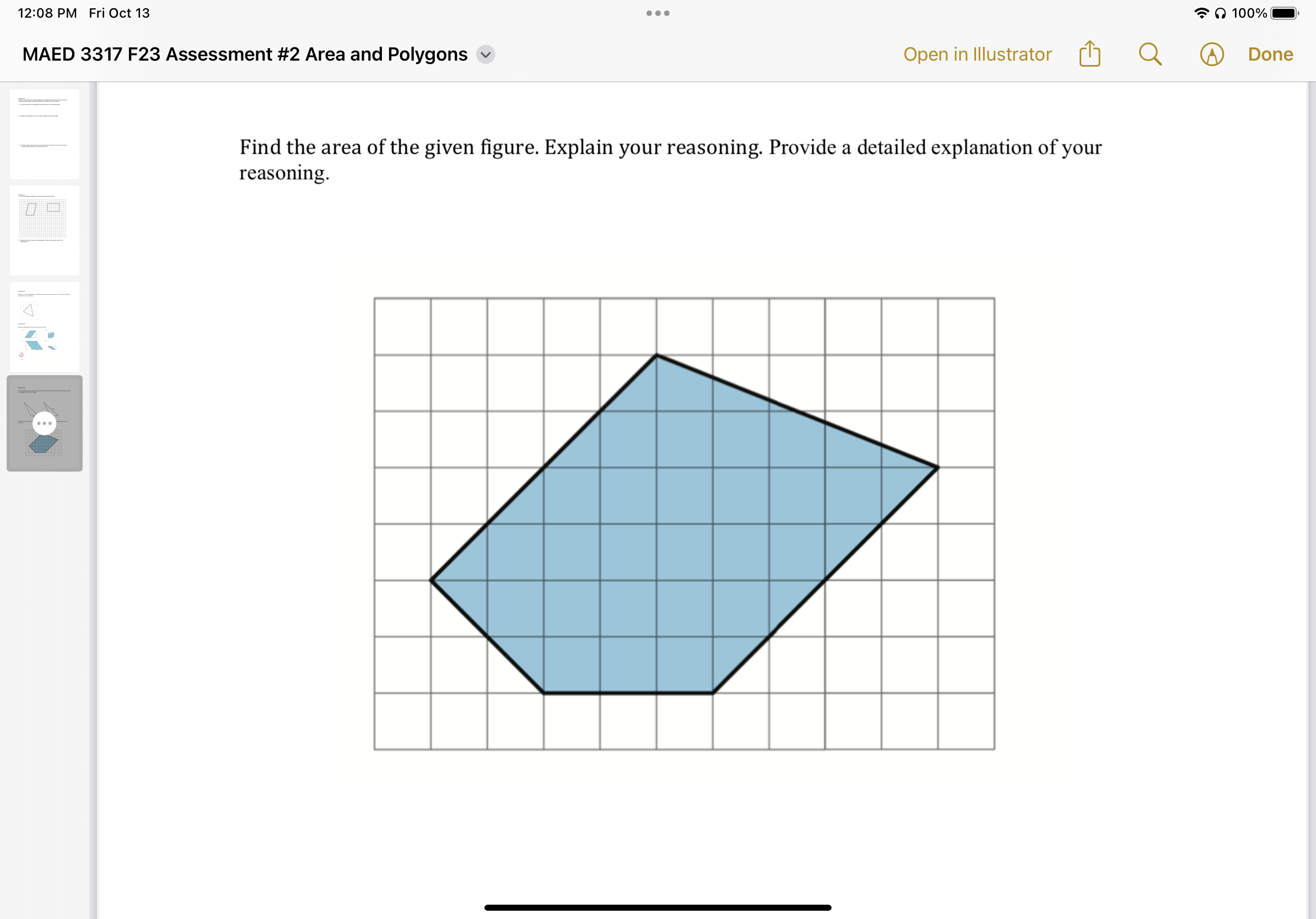 PM Fri Oct 13 . . . 100% MAED 3317 F23 Assessment