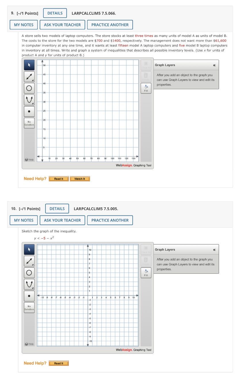 9. [-/1 Points] DETAILS LARPCALCLIM5 7.5.066. MY