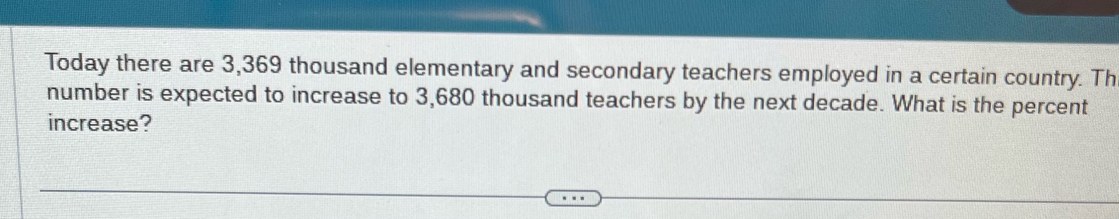 Today there are 3,369 thousand elementary and