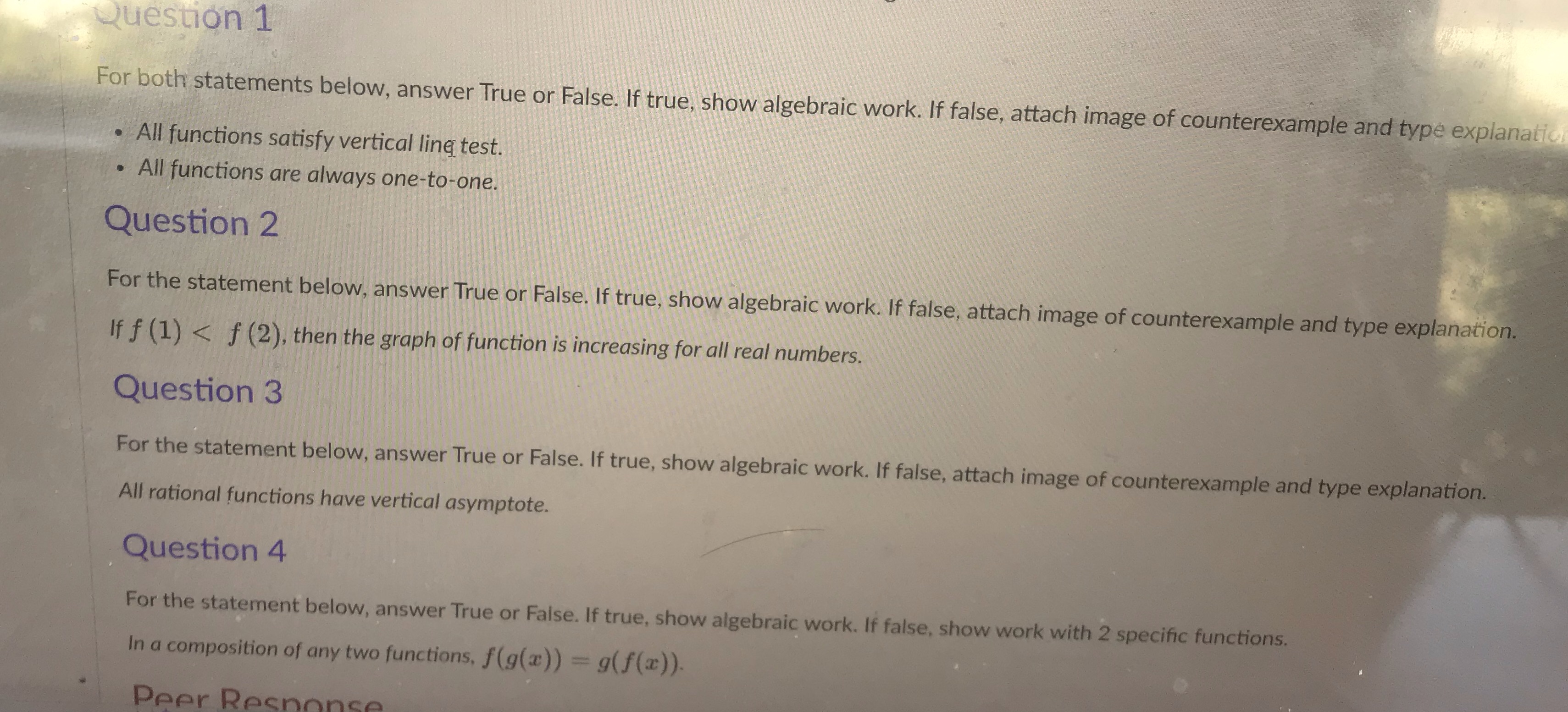 Please help me answer the four question. This is