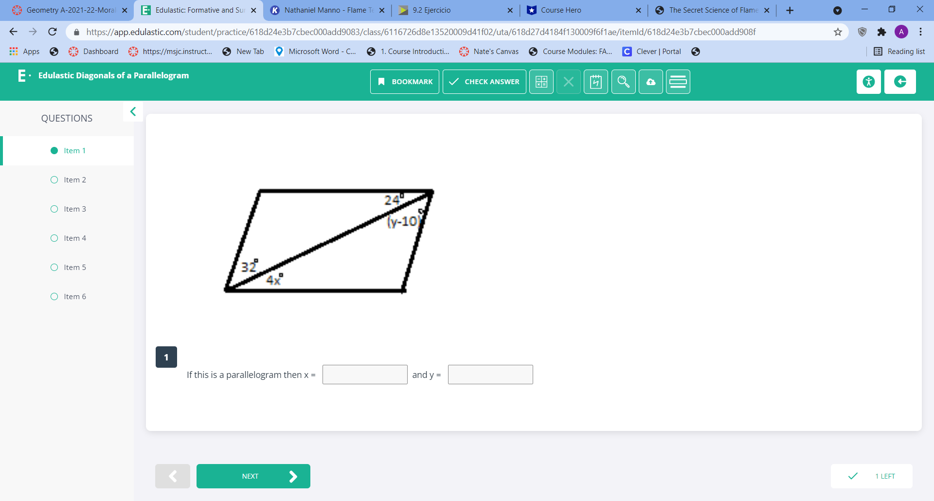 Geometry A-2021-22-Moral X E. Edulastic: