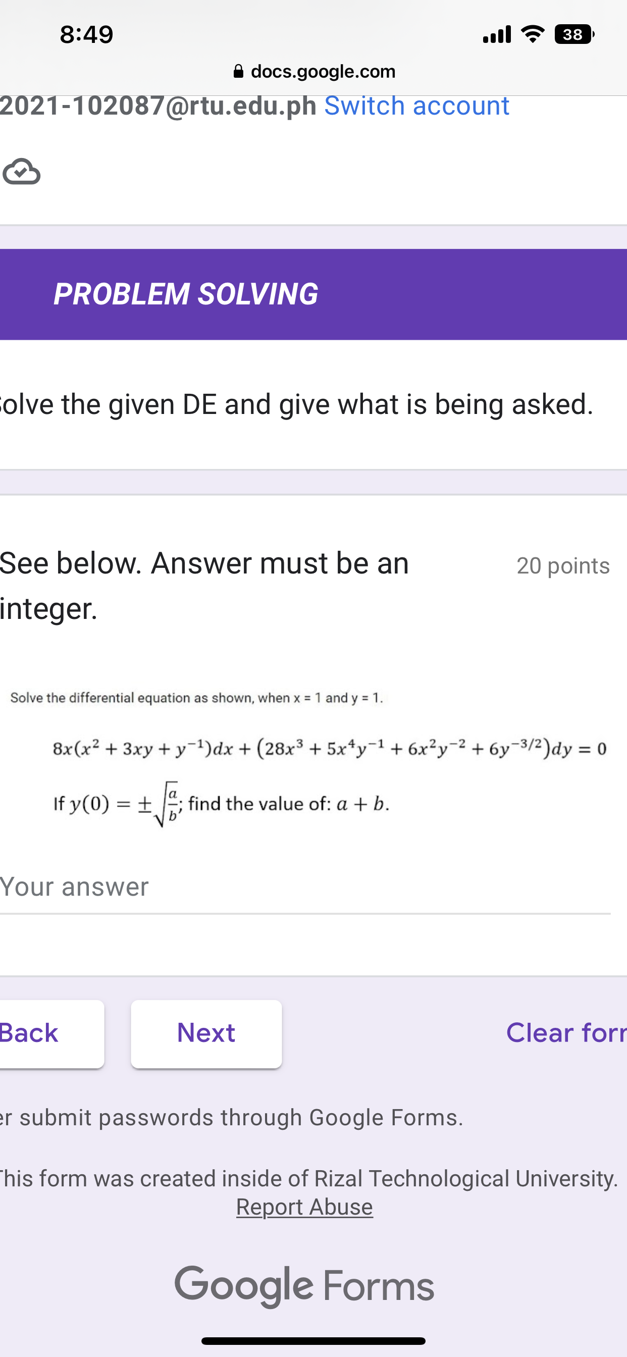 TOPICS: FODE:Variables separable, Solutions of
