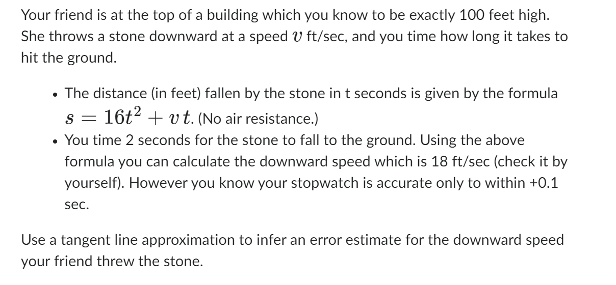 Your friend is at the top of a building which you