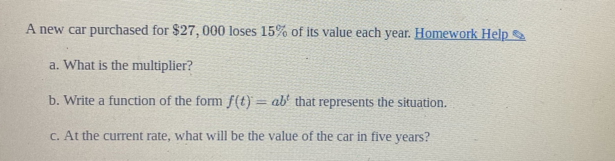 I need the work too please A new car purchased