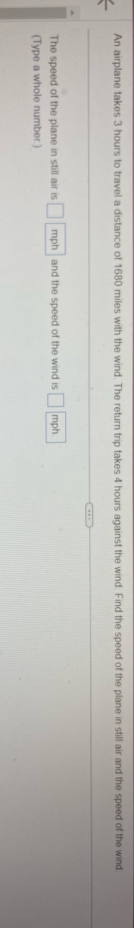 An airplane takes 3 hours to travel a distance of