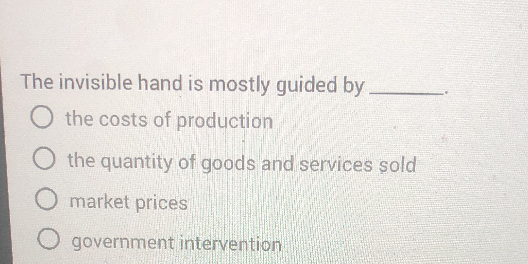Economics The invisible hand is mostly guided by