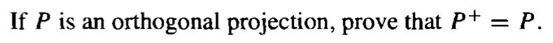 orthogonal projection problems: 1. If P is an