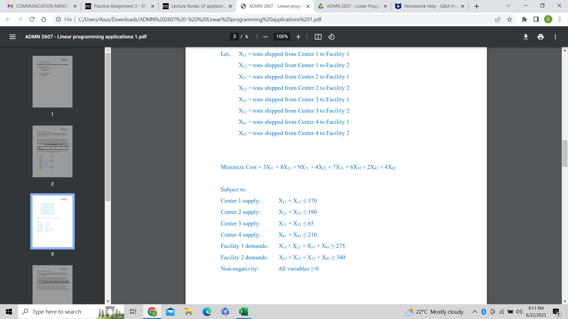 M COMMUNICATION MEMO: X D2L Practice Assignment 3