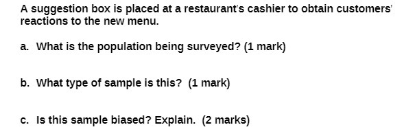 A suggestion box is placed at a restaurant's