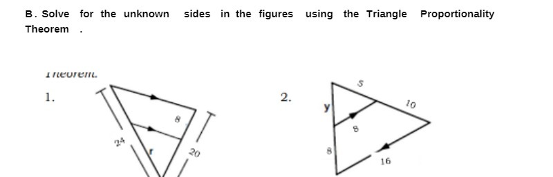 B. Solve for the unknown sides in the figures