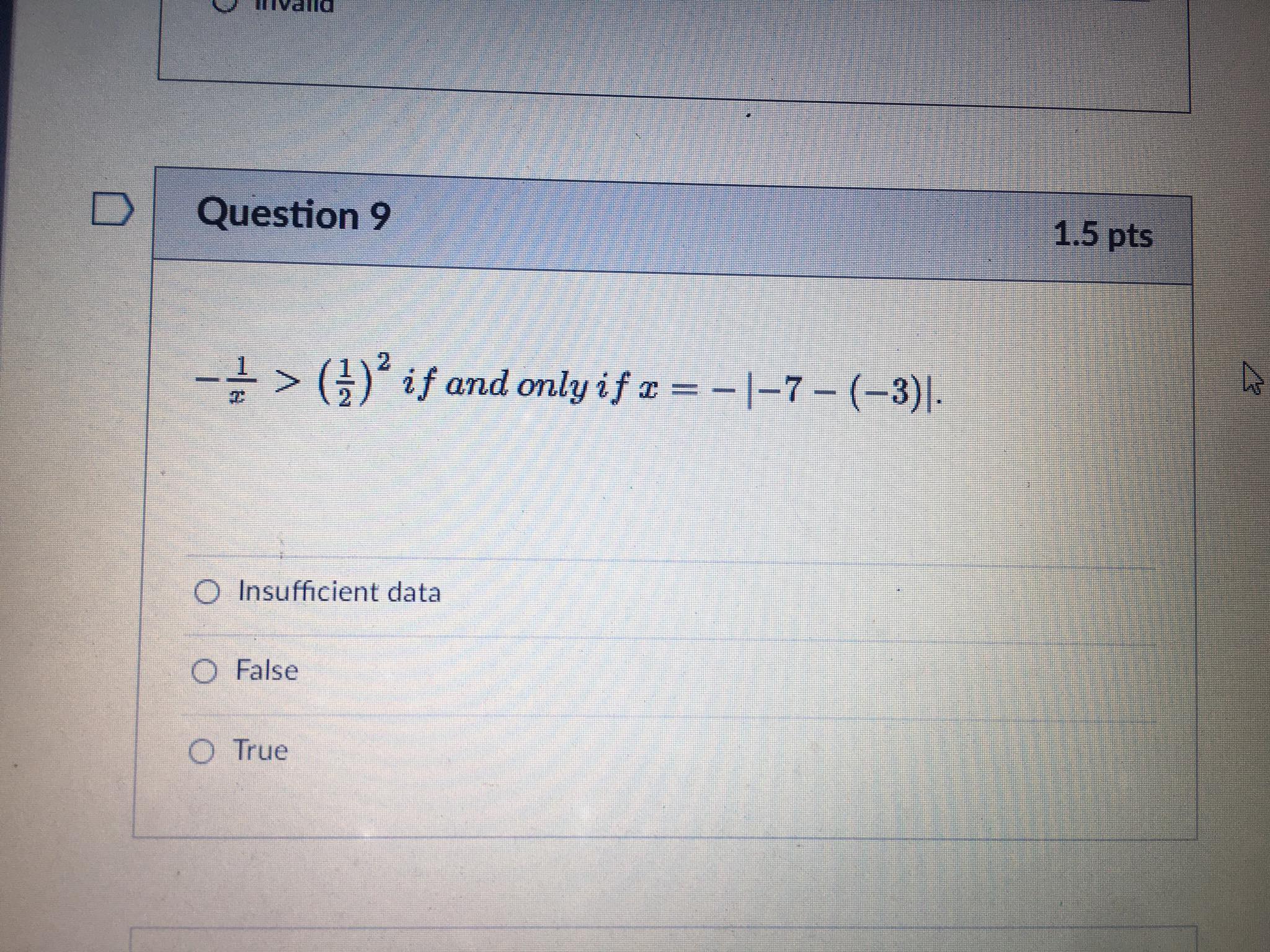 illvalla D Question 9 1.5 pts -2  style=