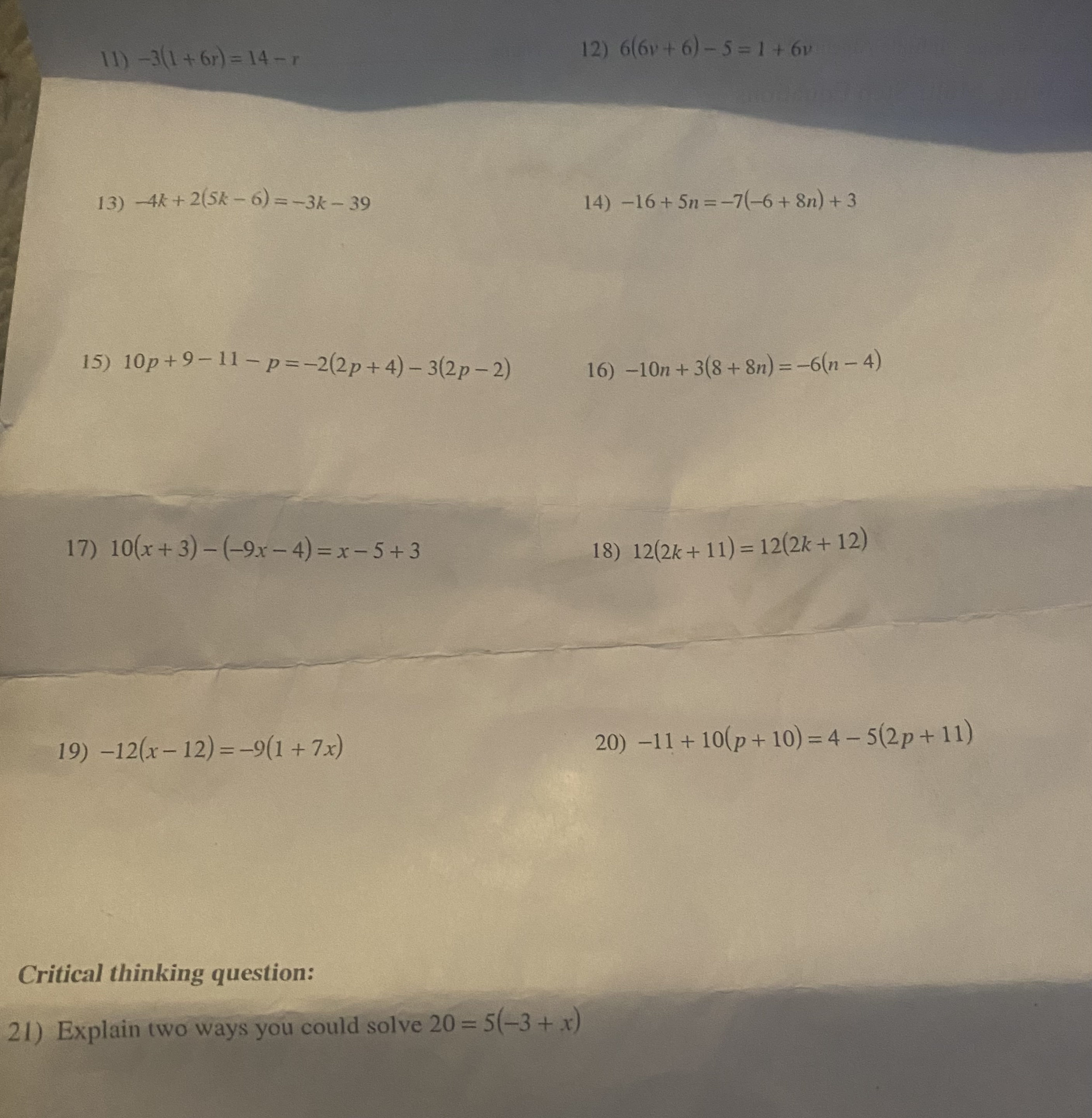 Kuta Software - Infinite Algebra 2 Name_ Solving