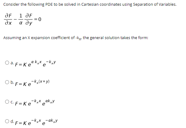 Consider the following PDE to be solved in