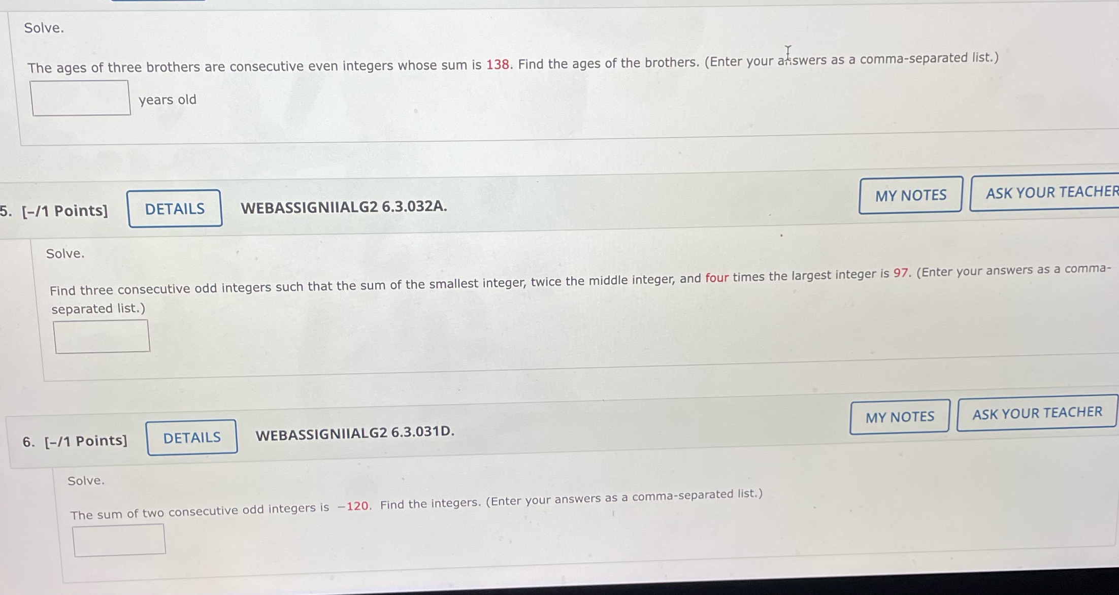 pls help me with these 3!! Solve. The a '