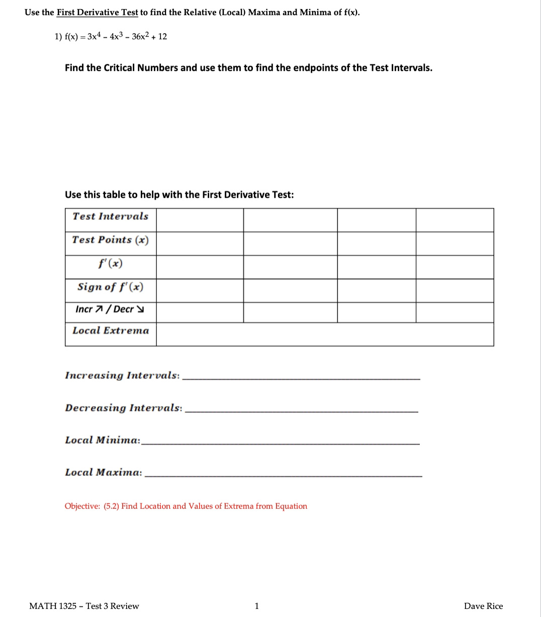 Answer Key Testname: 1325 TEST 3 REVIEW 2) f(x)