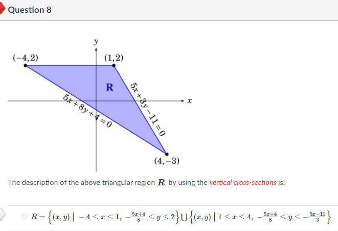 q8 The description of the above triangular