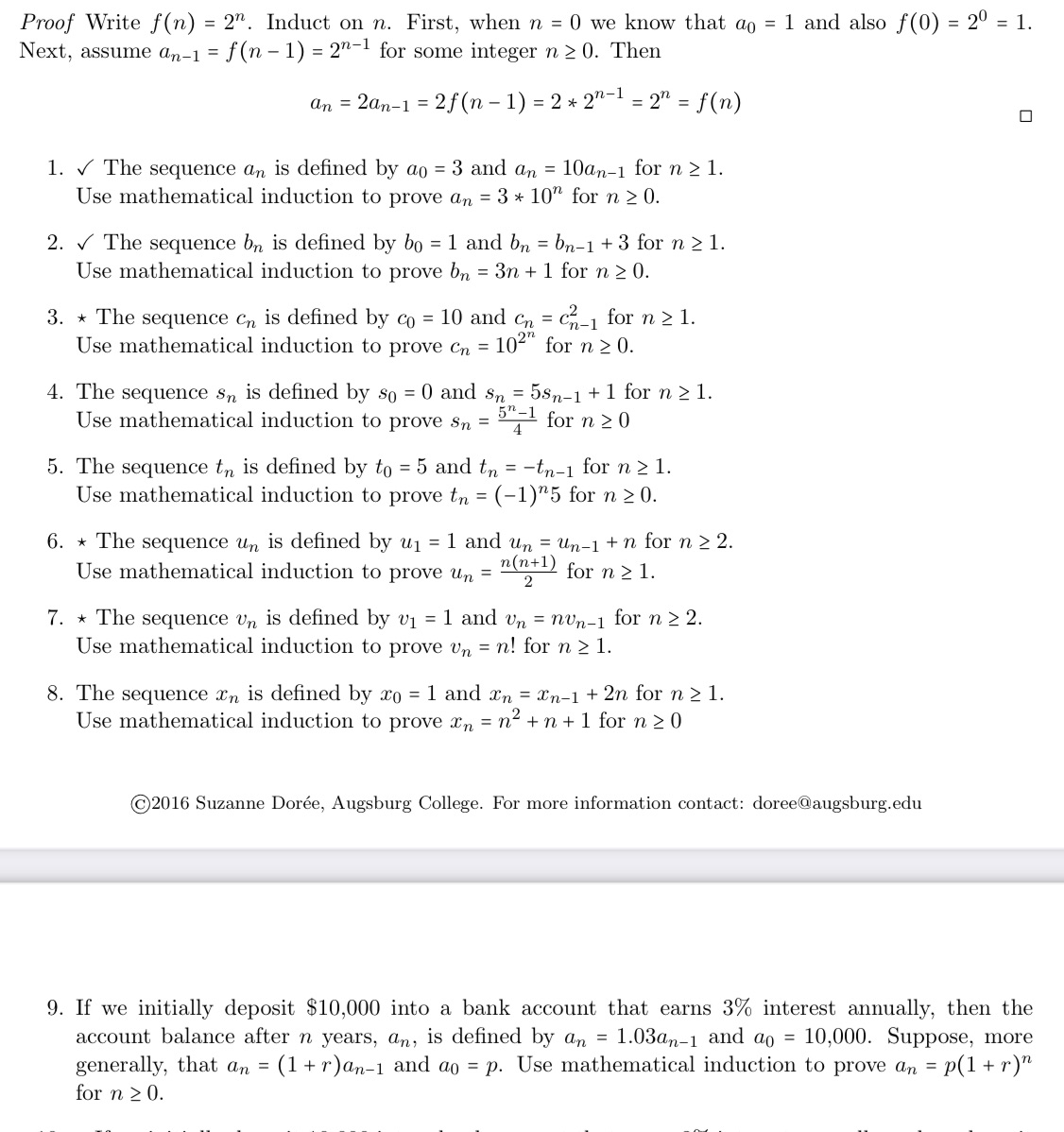 Please answer all for thumbs up Proof Write f(n)