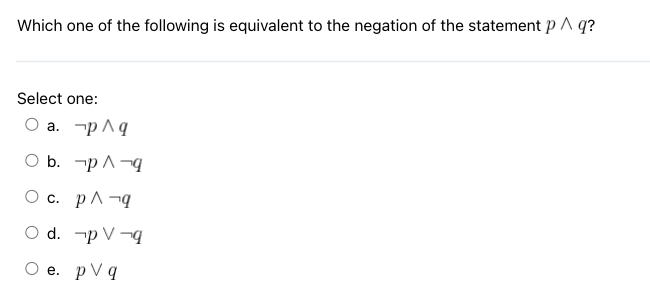 Which one of the following is equivalent to the