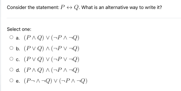 Which one of the following is equivalent to the