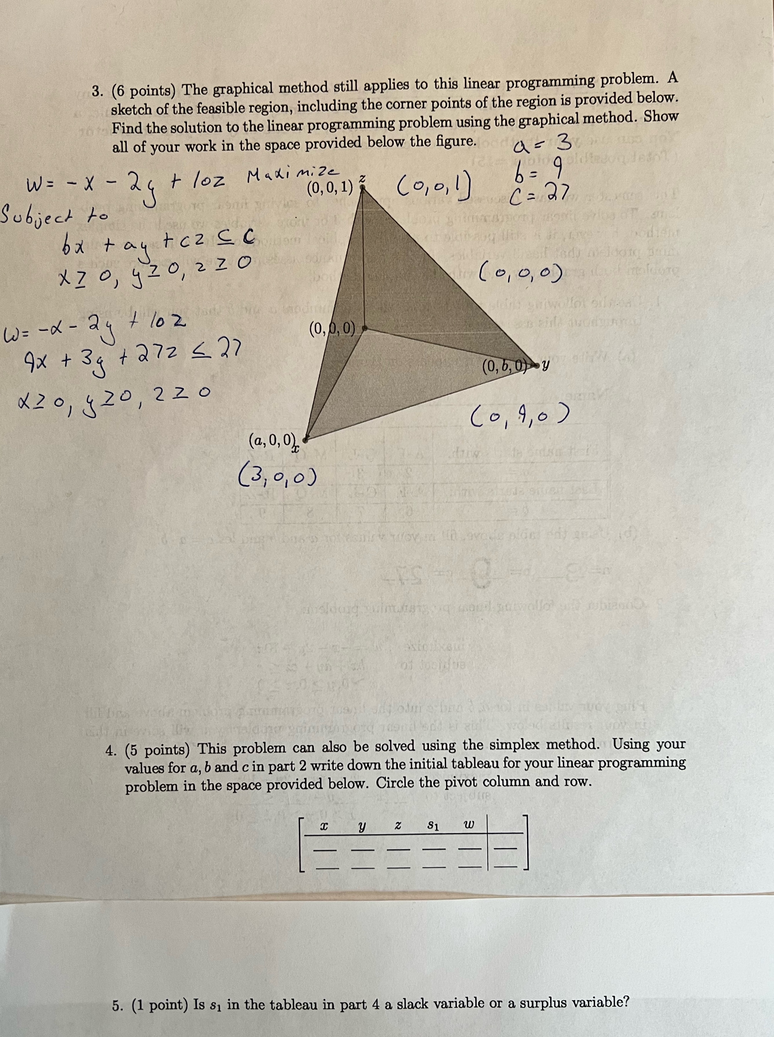 3. (6 points) The graphical method still applies