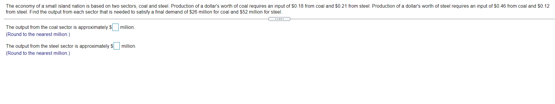 The economy of a small island nation is based on