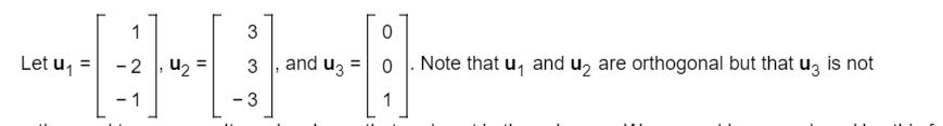 Linear Algebra 1 3 0 Let U1 = .. 2 , u2 = 3 , and