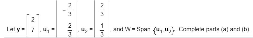 Linear Algebra 1 3 0 Let U1 = .. 2 , u2 = 3 , and