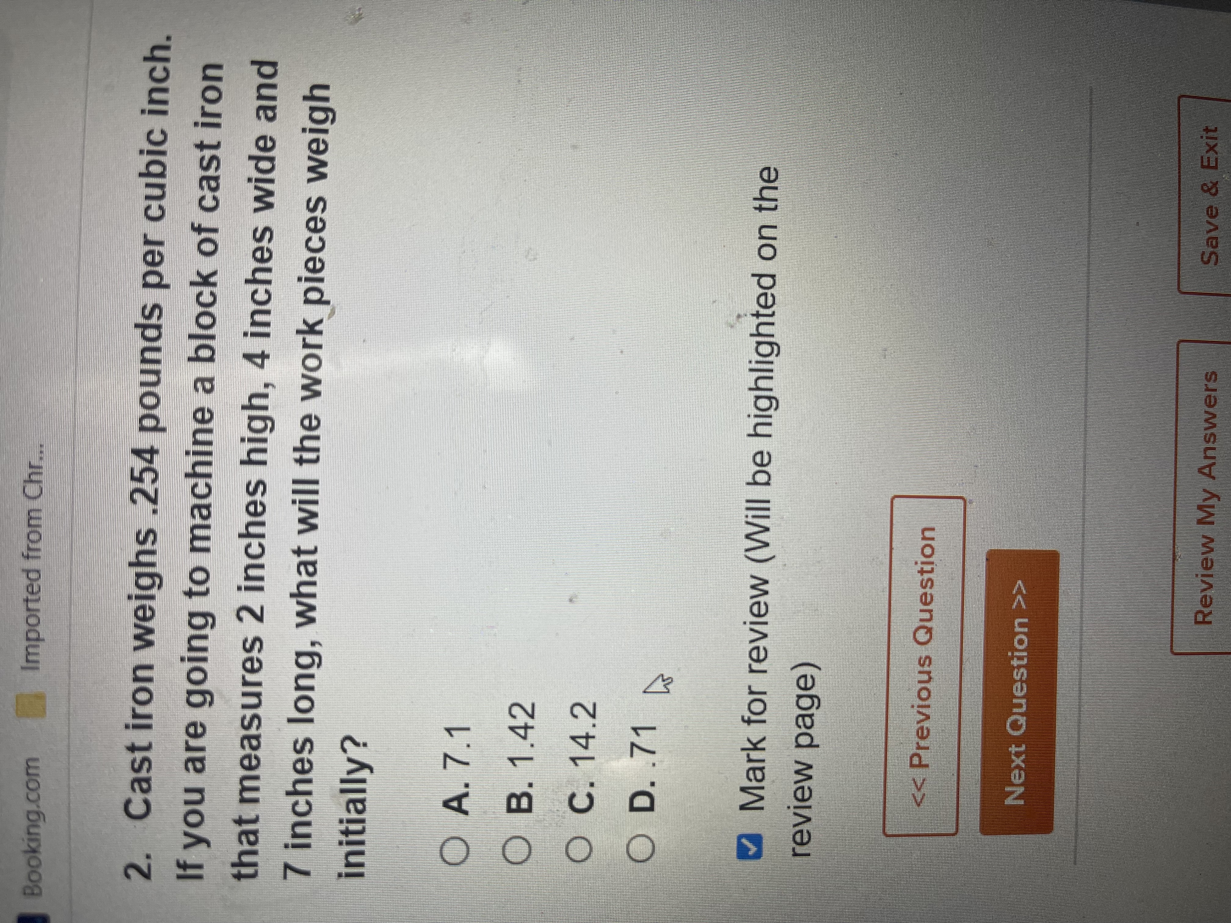 Booking.com Imported from Chr. 2. Cast iron