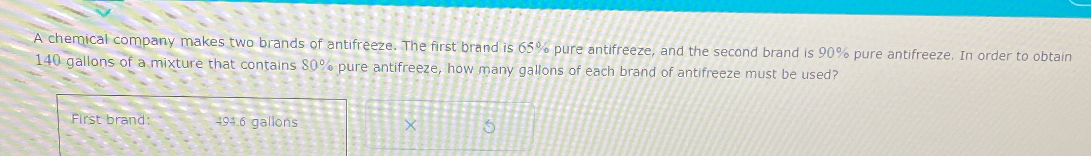 A chemical company makes two brands of