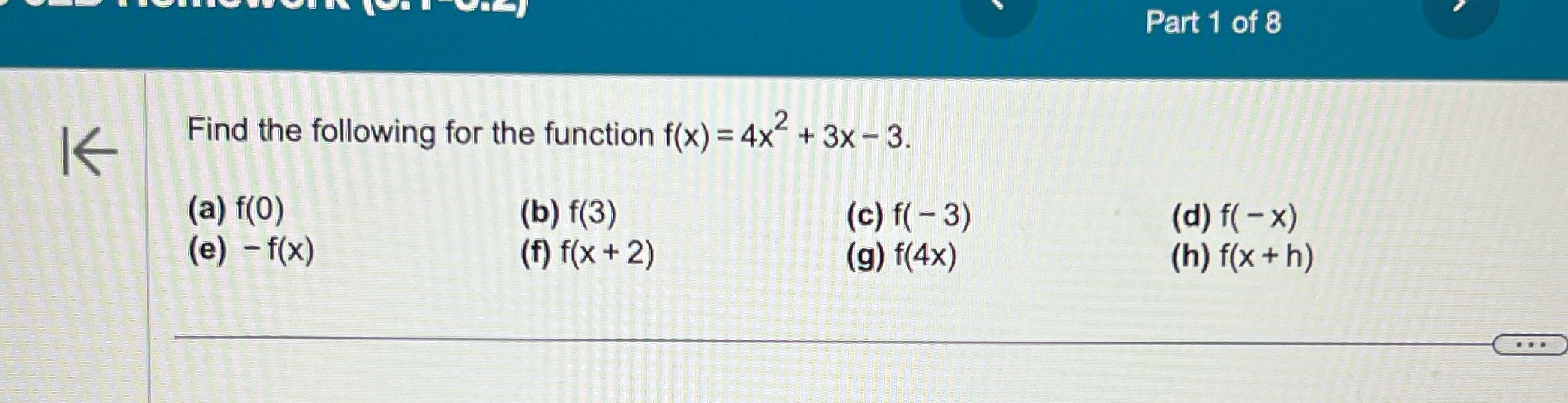 Please use function to plug in with A-H to solve