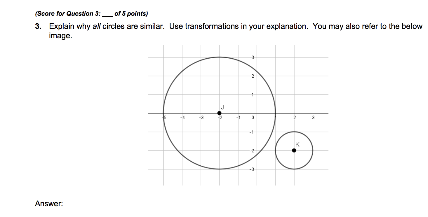 Explain why all circles are similar. Use