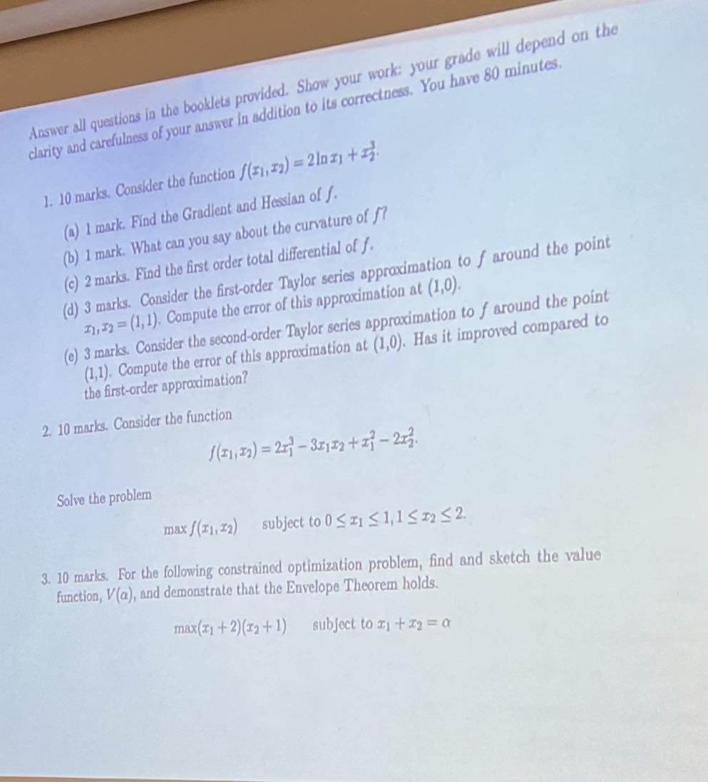 Answer all questions in the booklets provided.