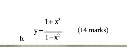 1+ x2 V (14 marks) b. 1-X2