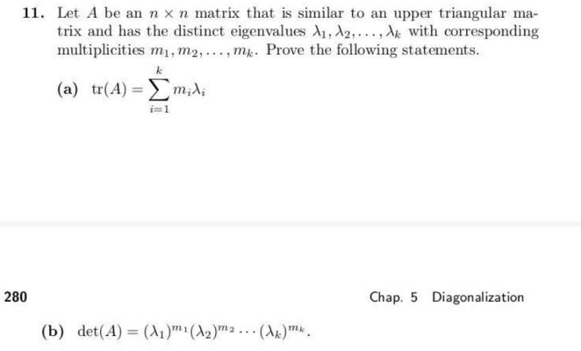 please prove #11 11. Let A be an n x n matrix