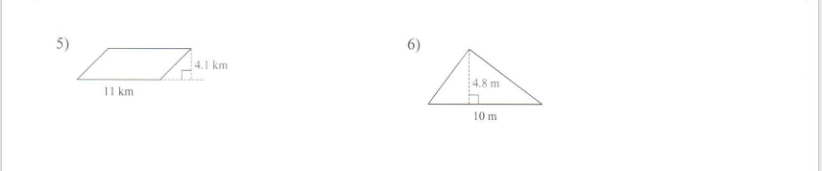 Geometry What is the Area? Write a Formula to