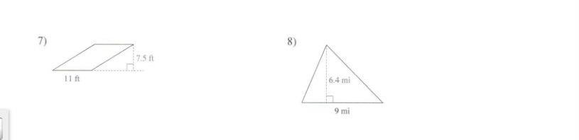 Geometry What is the Area? Write a Formula to