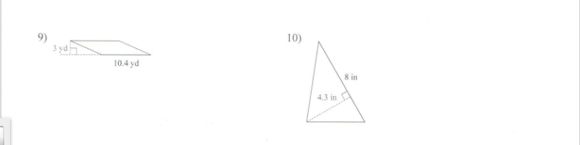 Geometry What is the Area? Write a Formula to