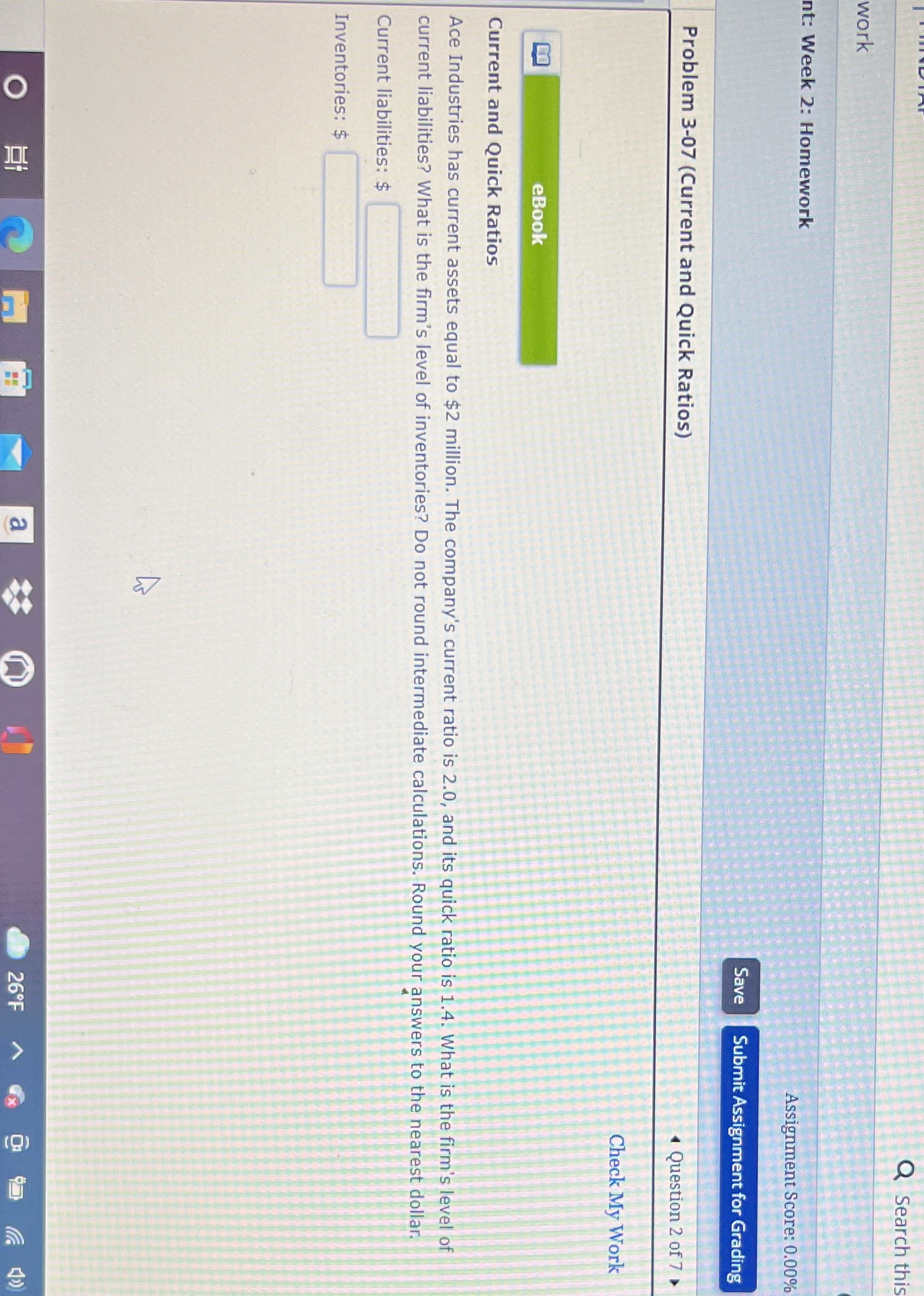 Q Search this work nt: Week 2: Homework