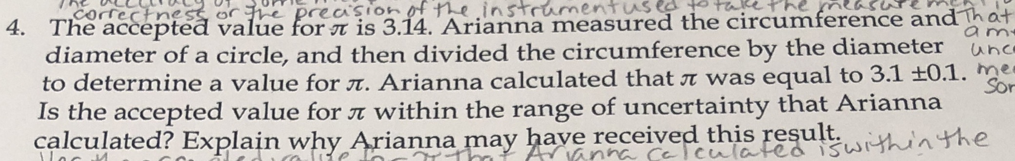 correctness or the precision of the