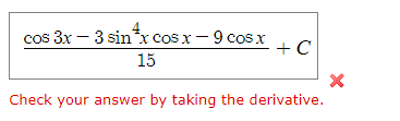 Consider the following formula. n-1 sin"(x) dx =