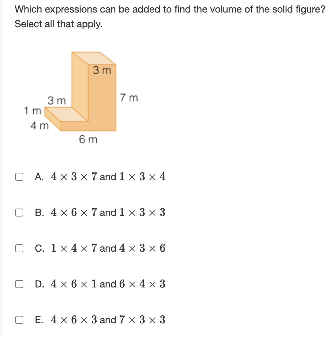 What is the volume of the solid figure? 5 in. 5