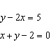 Solve the system of equations using any method.