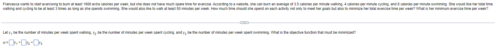 Francesca wants to start exercising to burn at