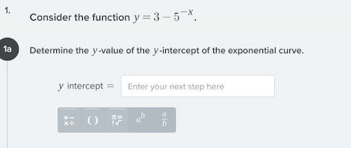 question 1: 5. 4x - 1 Consider the exponential