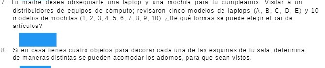 7. Tu madre desea obsequiarte una laptop y una