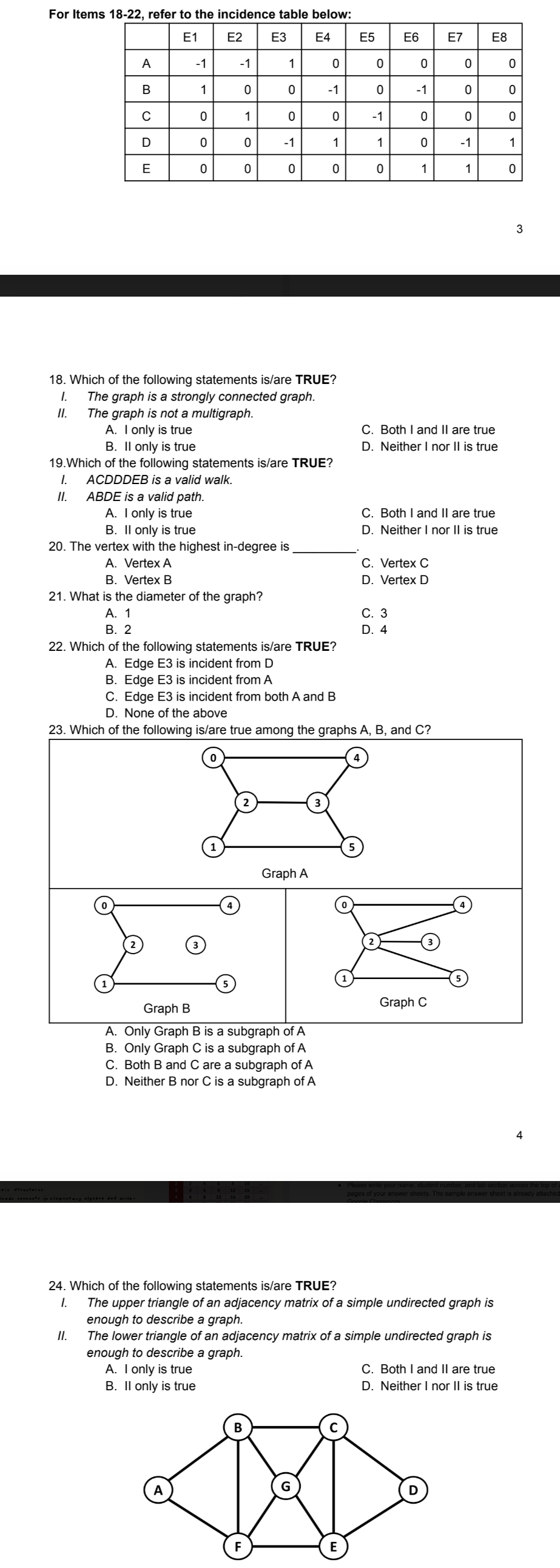 Subject: Discrete Math Topics can be : 1.