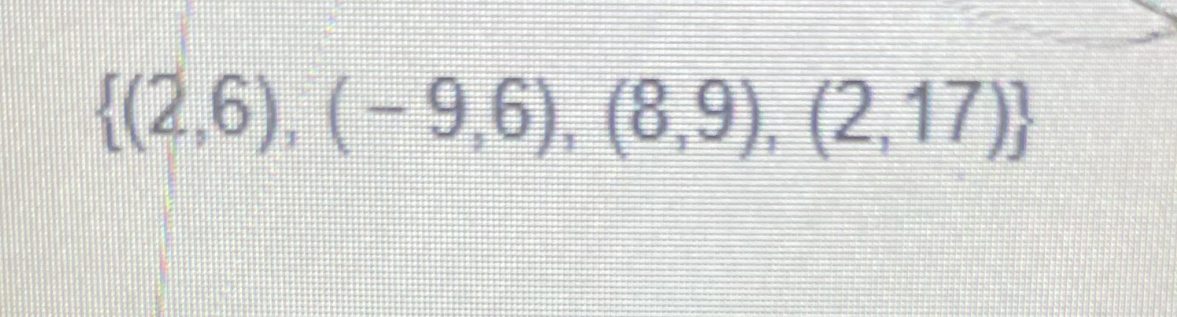 What is the domain and the range of this relation