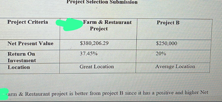 1. Project Budget Present the project budget with