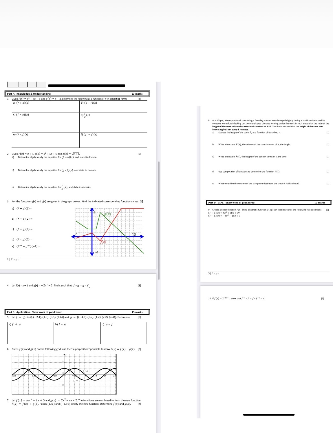 Part A: Knowledge & Understanding 23 marks 1.