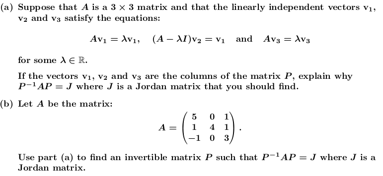 This is a Linear Algebra Question. Both the